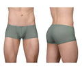 Mens ergoWear ew1803 x4d se trunks in olive green with smooth stretchy fabric and subtle brand tag at waistband