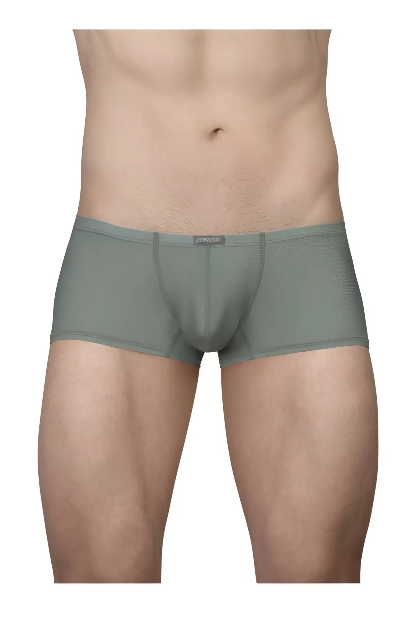 Mens olive green ergo wear ew1803 x4d se trunks with smooth form fitting fabric and subtle waistband brand tag