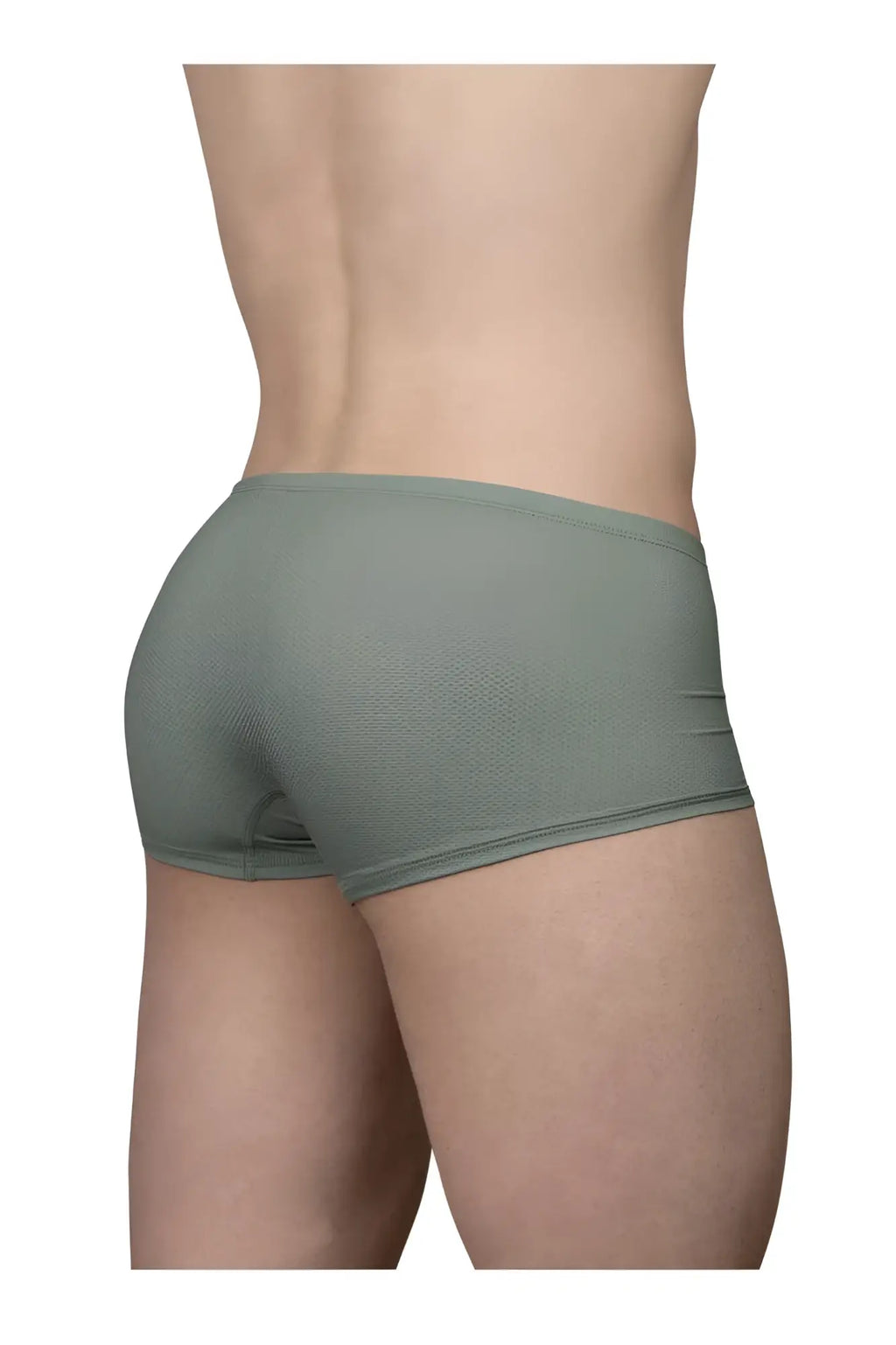 A sleek olive green ergo wear ew1803 x4d se athletic brief with smooth form-fitting fabric and subtle side seams