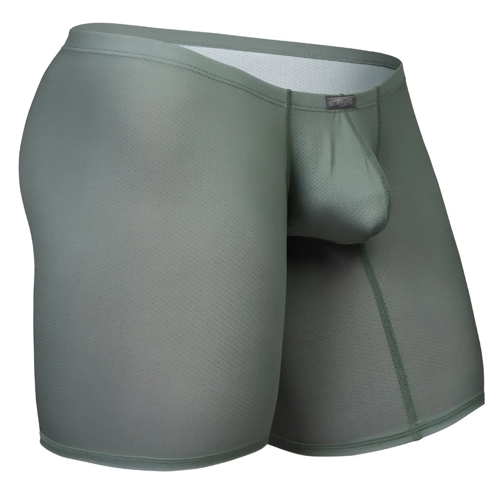 Olive green ergoWear ew1804 x4d se boxer briefs with mesh panel and elastic waistband for men
