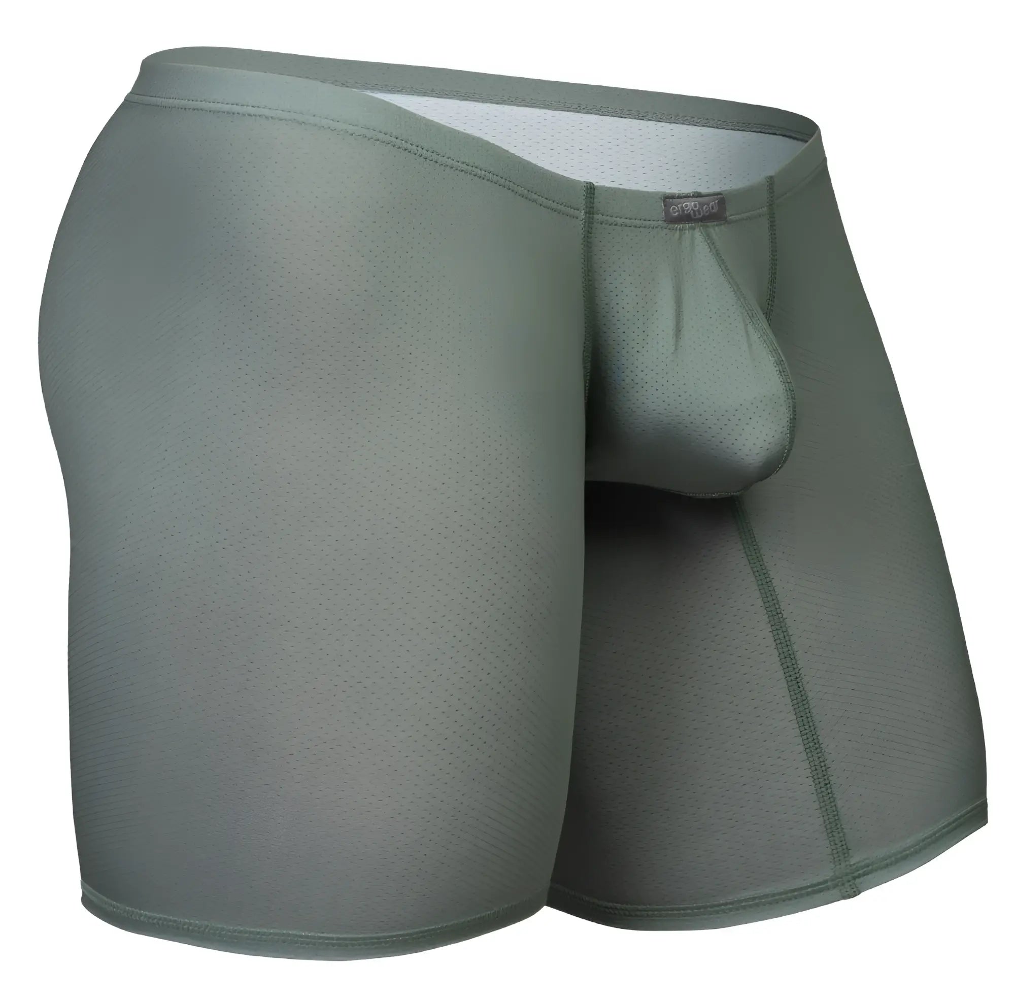 Olive green ergoWear ew1804 x4d se boxer briefs with mesh panel and elastic waistband for men