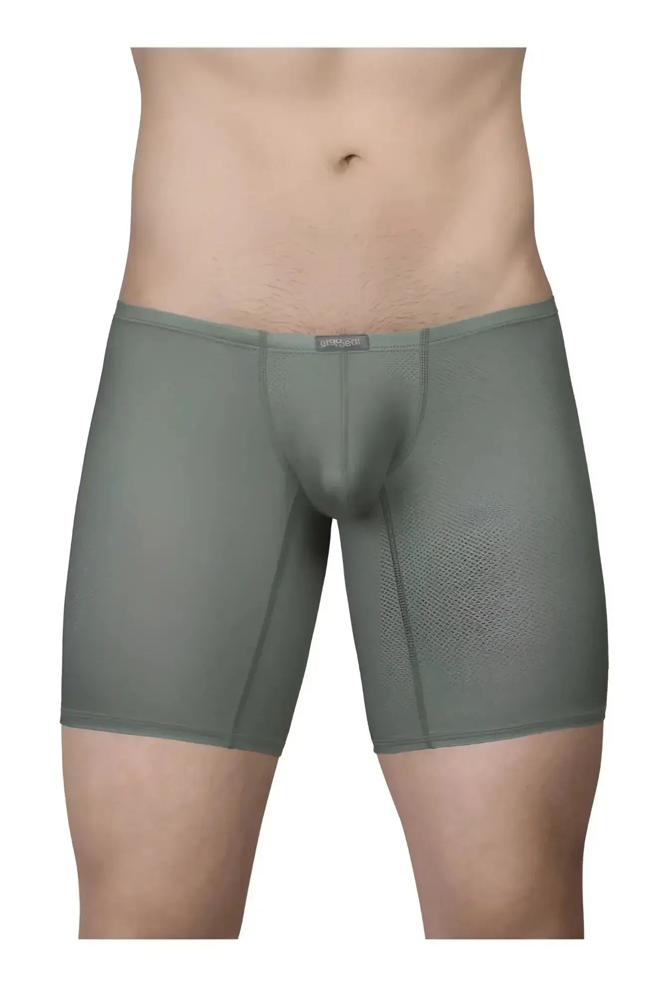 Olive green ergo wear ew1804 x4d se seamless boxer briefs with contoured design and elastic waistband
