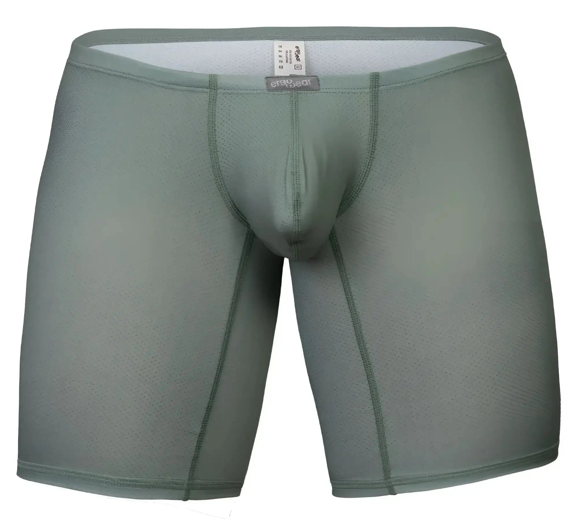 Ergowear ew1804 x4d se olive green men’s boxer briefs with mesh texture and reinforced seams front view