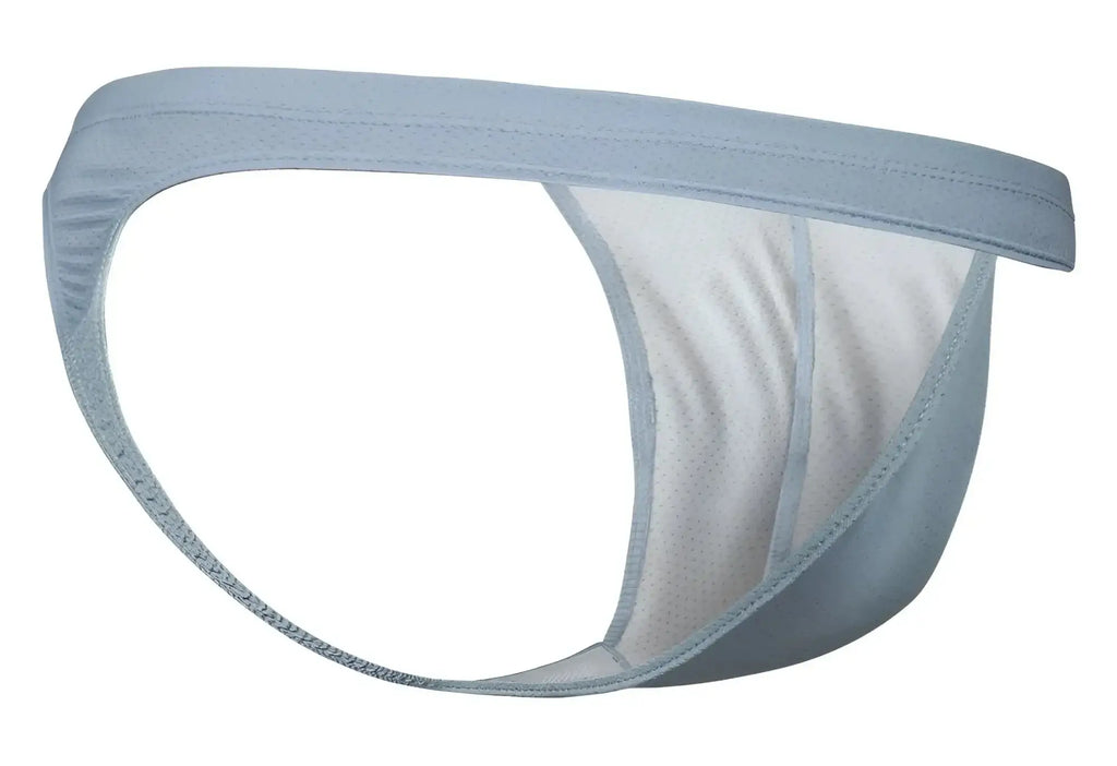 Ergowear ew1805 x4d se thong in stone blue with light blue mesh interior and reinforced stitching along edges