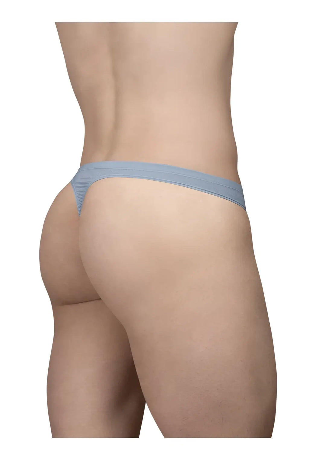 Light blue ergoWear ew1805 x4d se thong made of smooth stretchy fabric with a narrow waistband front view