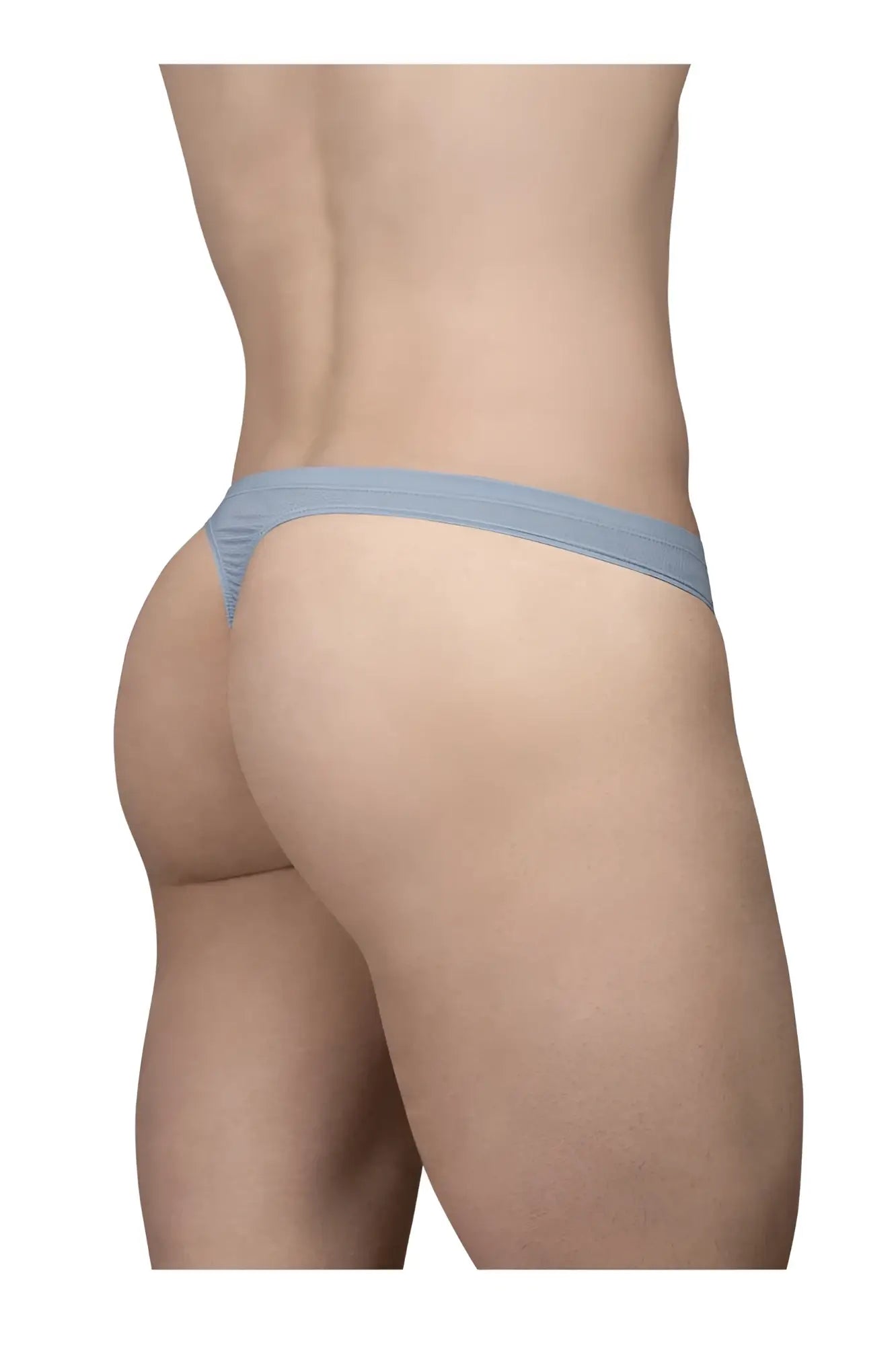 Light blue ergoWear ew1805 x4d se thong made of smooth stretchy fabric with a narrow waistband front view