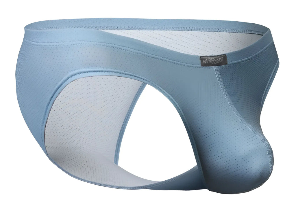 Ergowear ew1806 x4d se bikini stone blue light blue mesh briefs with white breathable lining and black brand tag