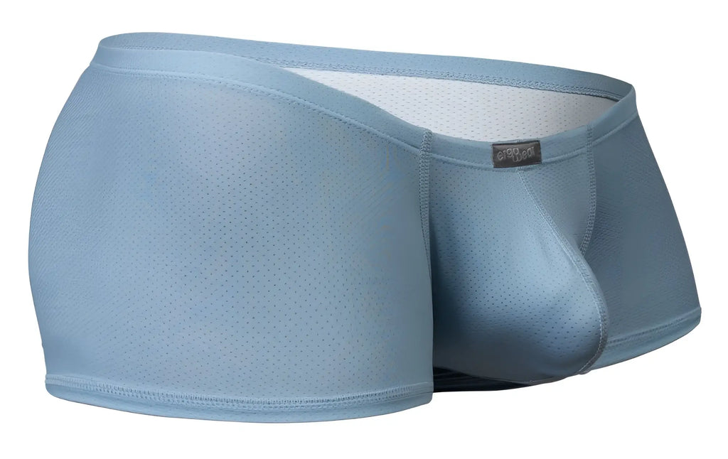 Light blue mesh ErgoWear EW1807 X4D SE trunks with subtle texture and black brand tag on waistband