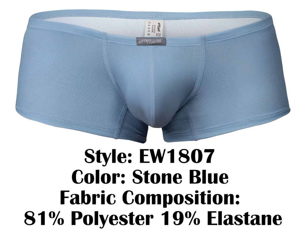Stone blue ergo wear ew1807 x4d se men’s briefs made of 81 polyester 19 elastane with breathable mesh texture