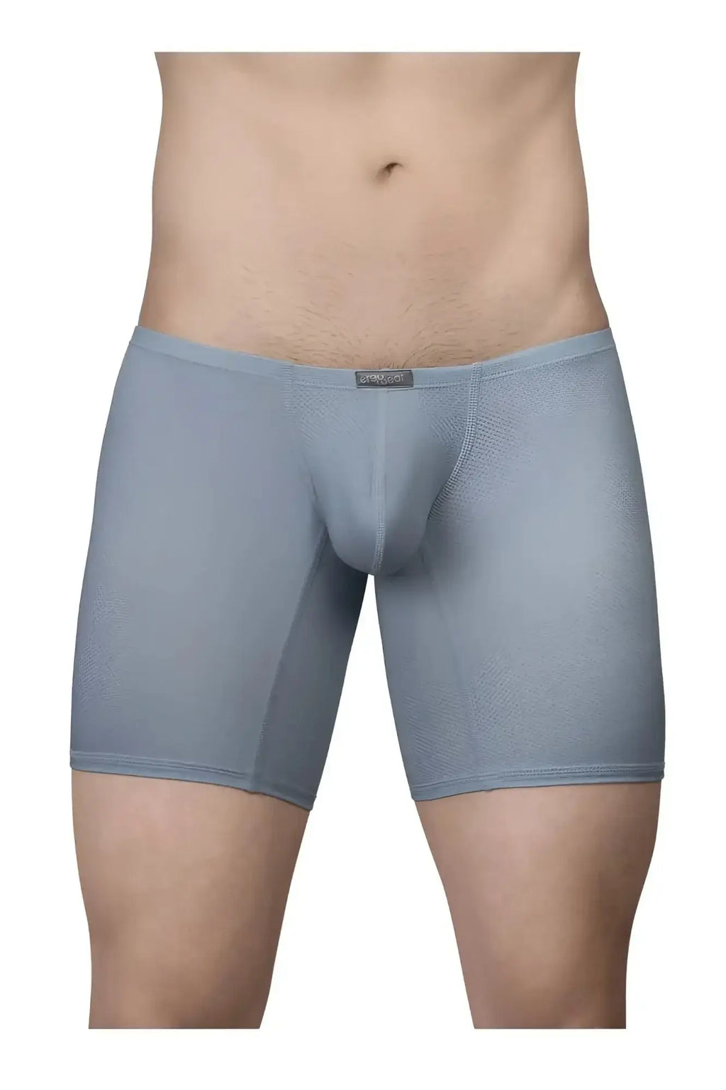 Gray ergoWear ew1808 x4d se boxer briefs in stone blue with textured fabric and snug form-fitting design
