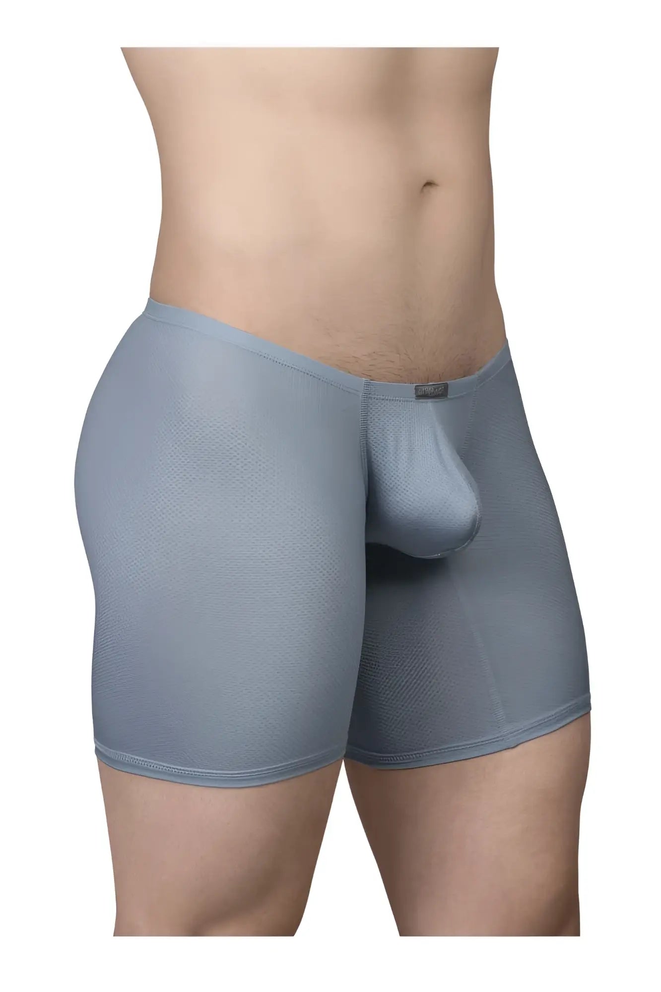 Ergowear ew1808 x4d se boxer briefs in stone blue with gray mesh fabric and a supportive pouch design