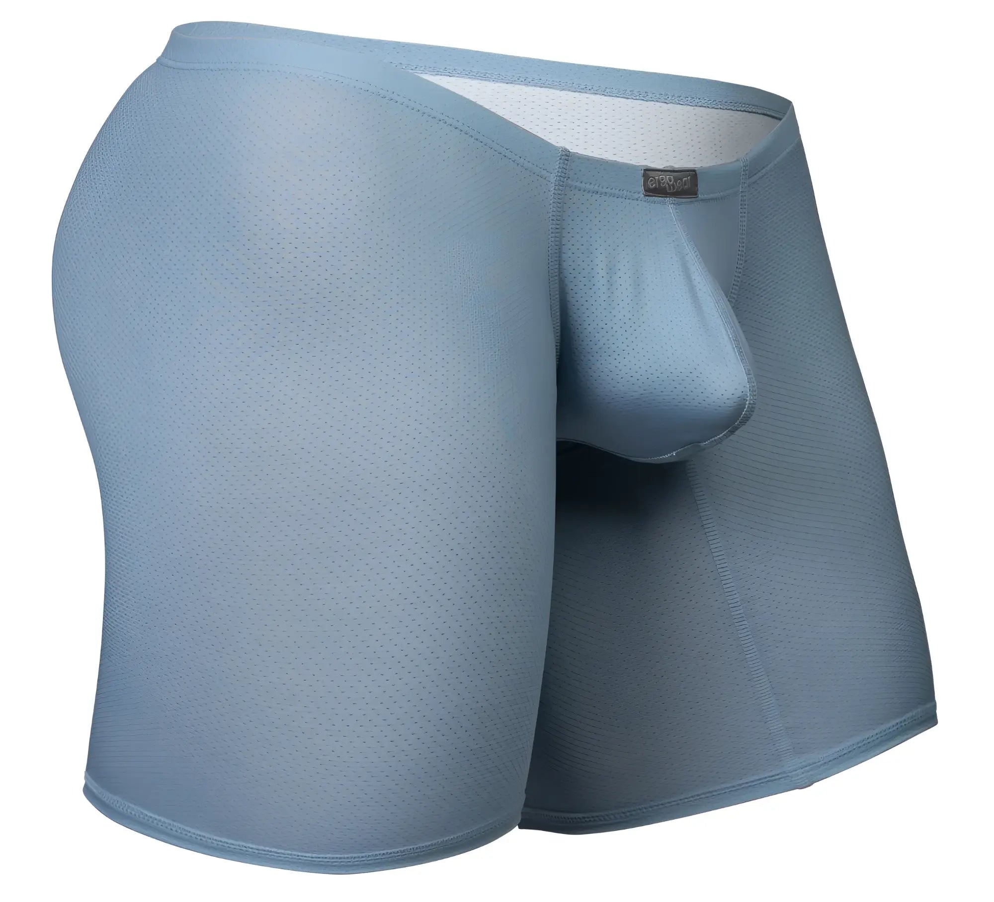 Light blue ergo wear ew1808 x4d se boxer briefs with breathable mesh and supportive pouch design in stone blue