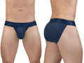Navy blue mesh briefs with textured eroge waistband from ergowear ew1813 max bold se bikini color dark blue
