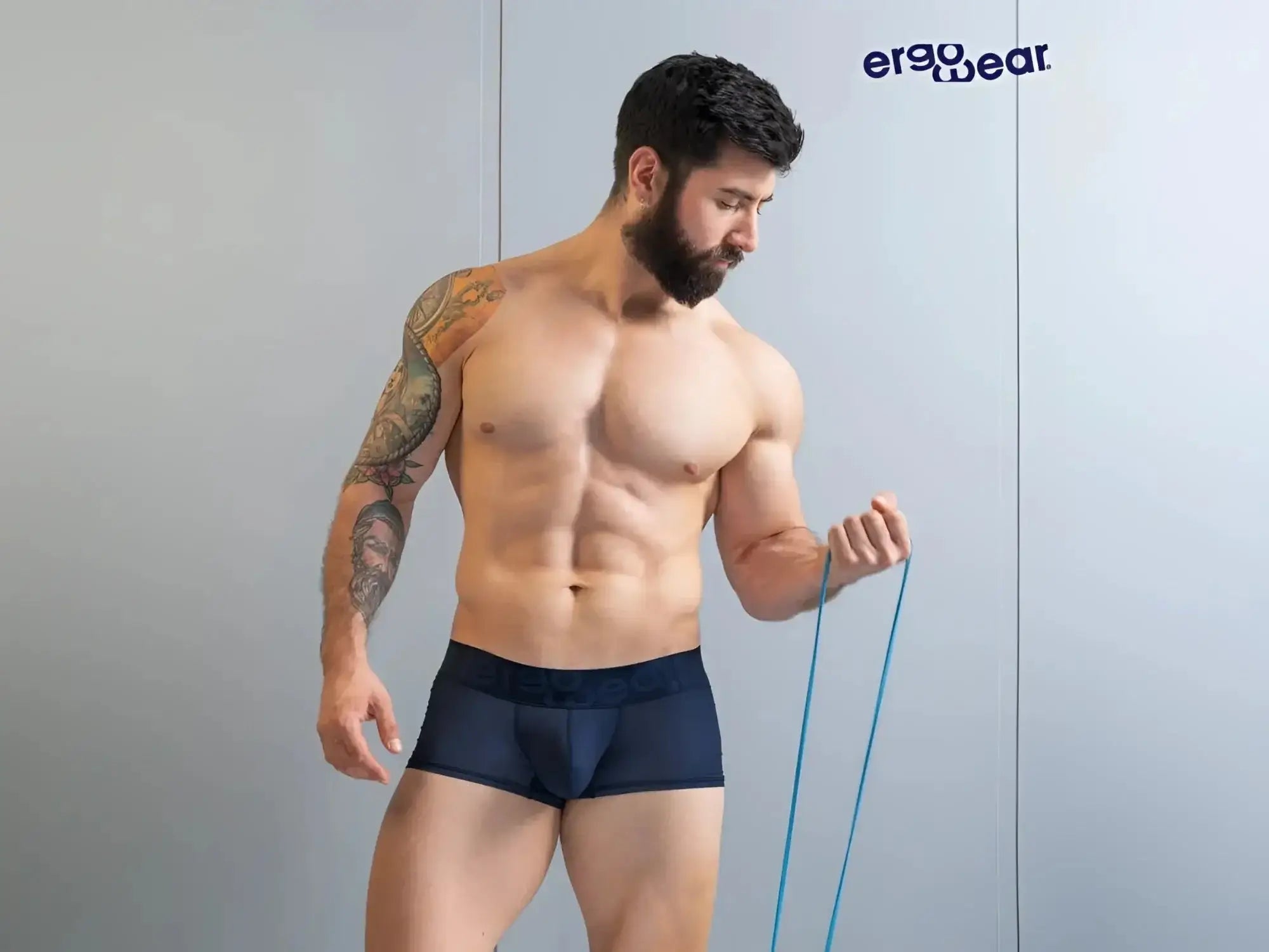 Navy blue ergonomic boxer briefs by ergowear ew1814 max bold se trunks designed for comfort and support