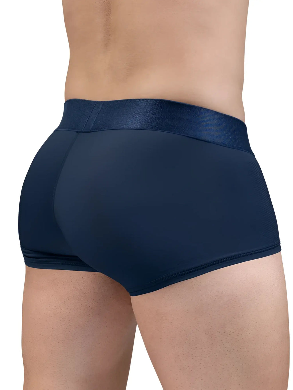 Navy blue ErgoWear EW1814 MAX BOLD SE trunks for men with a textured waistband and ergonomic fit