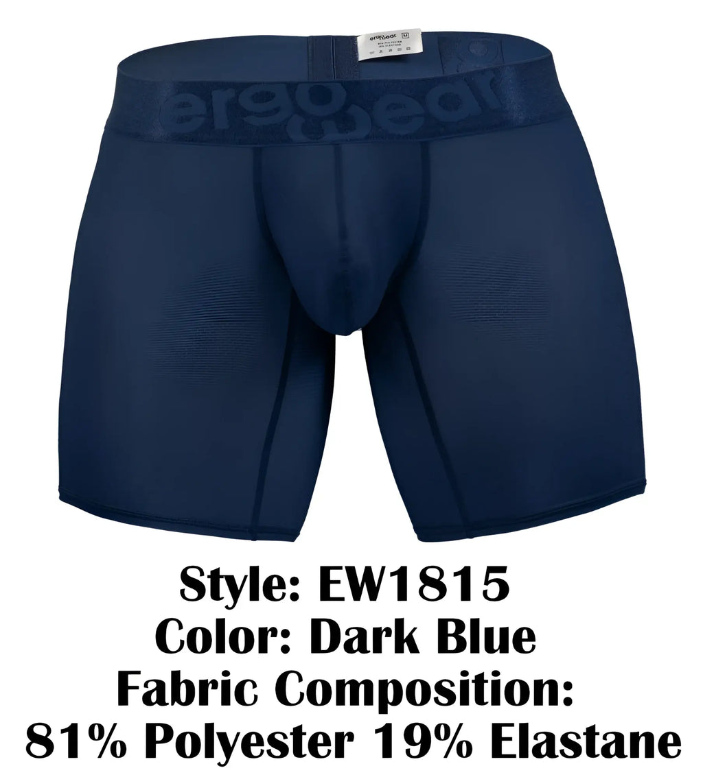 Dark blue ergoWear ew1815 max bold se boxer briefs with ergonomic design made of 81 polyester and 19 elastane