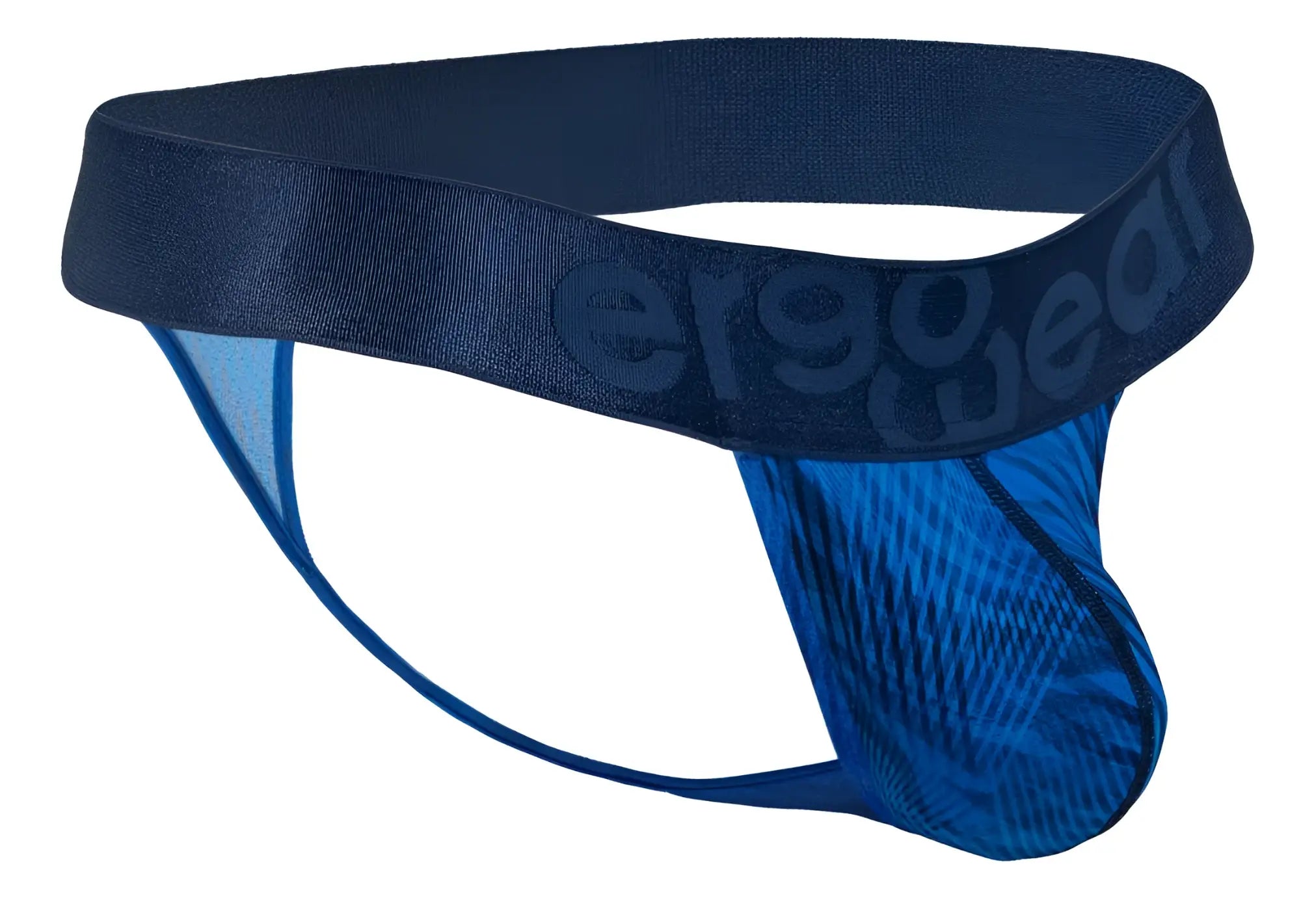 Navy blue ergonomic brief with textured mesh design and ergo gear logo on waistband showing back side