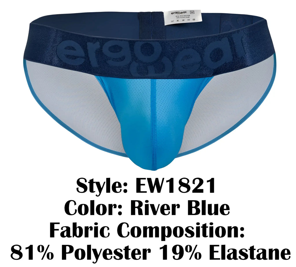 River blue ergowear ew1821 max bold se bikini briefs with supportive design mesh panels made of polyester elastane
