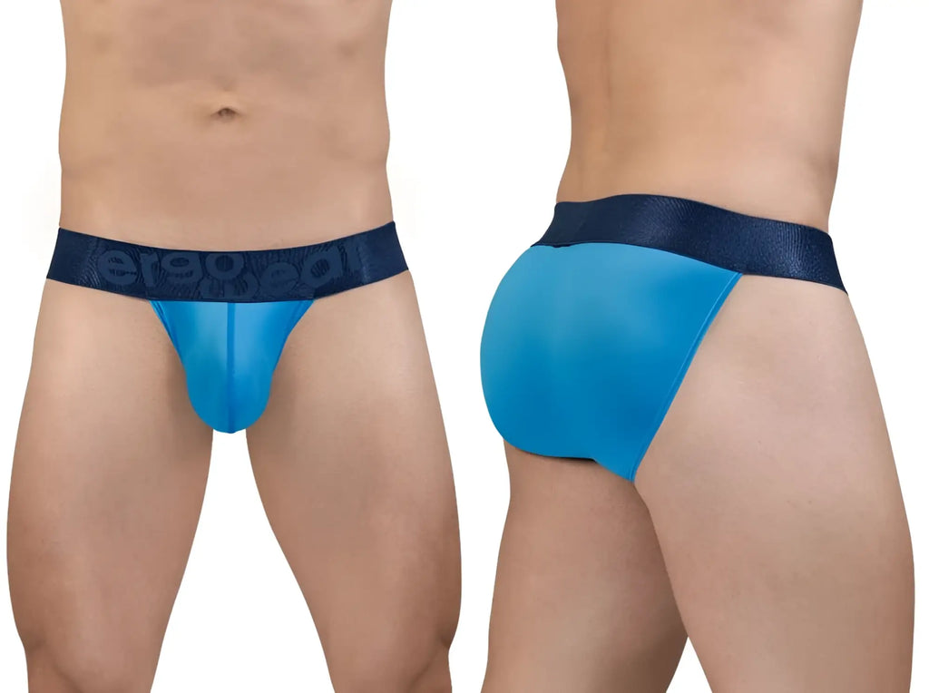 ErgoWear ew1821 max bold se blue mesh bikini briefs with dark blue elastic waistband and erso logo