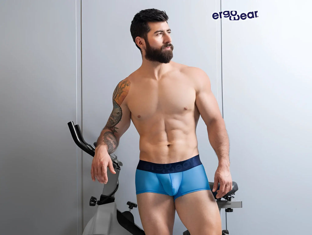 Blue ergo wear ew1822 max bold se athletic briefs with dark blue waistband for comfortable support