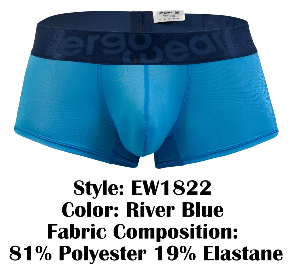 Men’s river blue ergoWear ew1822 max bold se mesh briefs with breathable fabric and elastic waistband