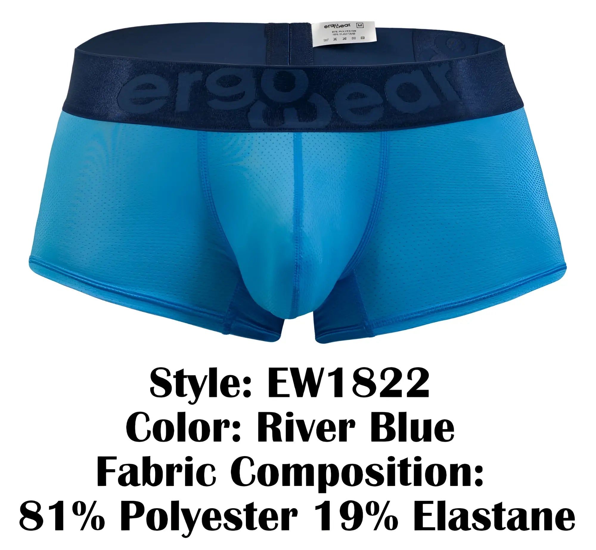 Men’s river blue ergoWear ew1822 max bold se mesh briefs with breathable fabric and elastic waistband