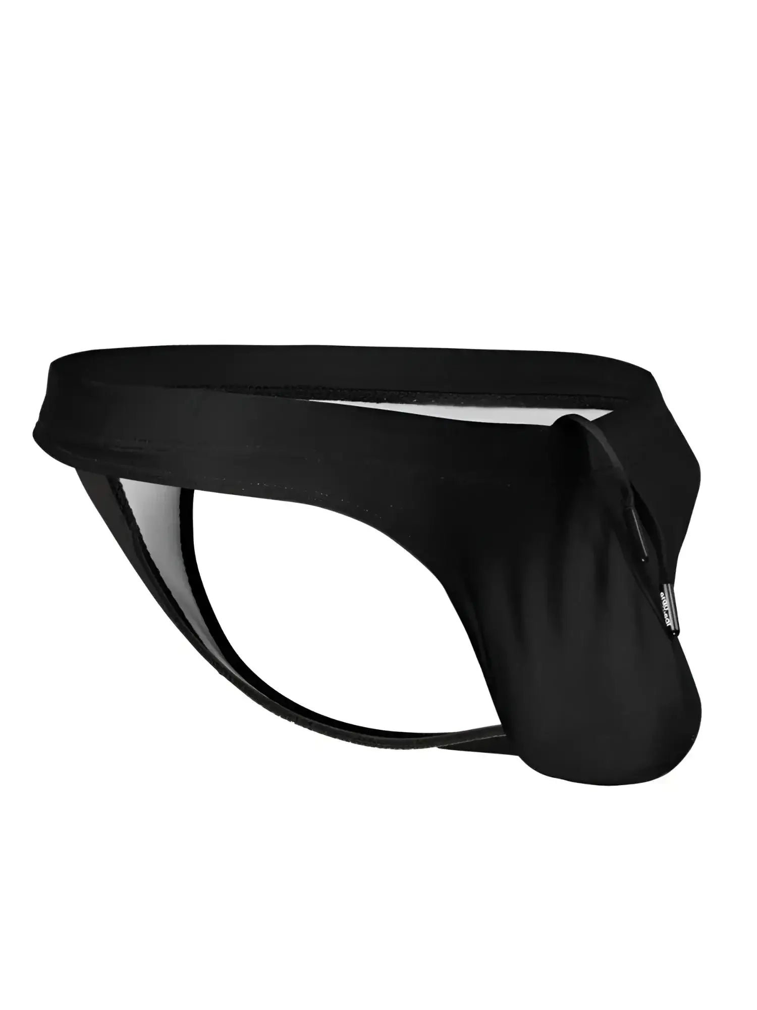 ErgoWear EW1830 X4D SW Swim Thongs in black, shown from a side-angle product view.