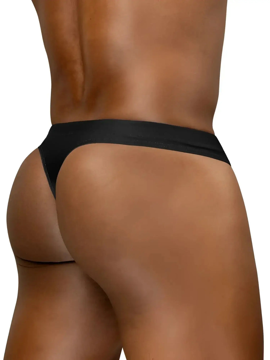 Back view of ErgoWear EW1830 X4D SW black swim thong on a model.
