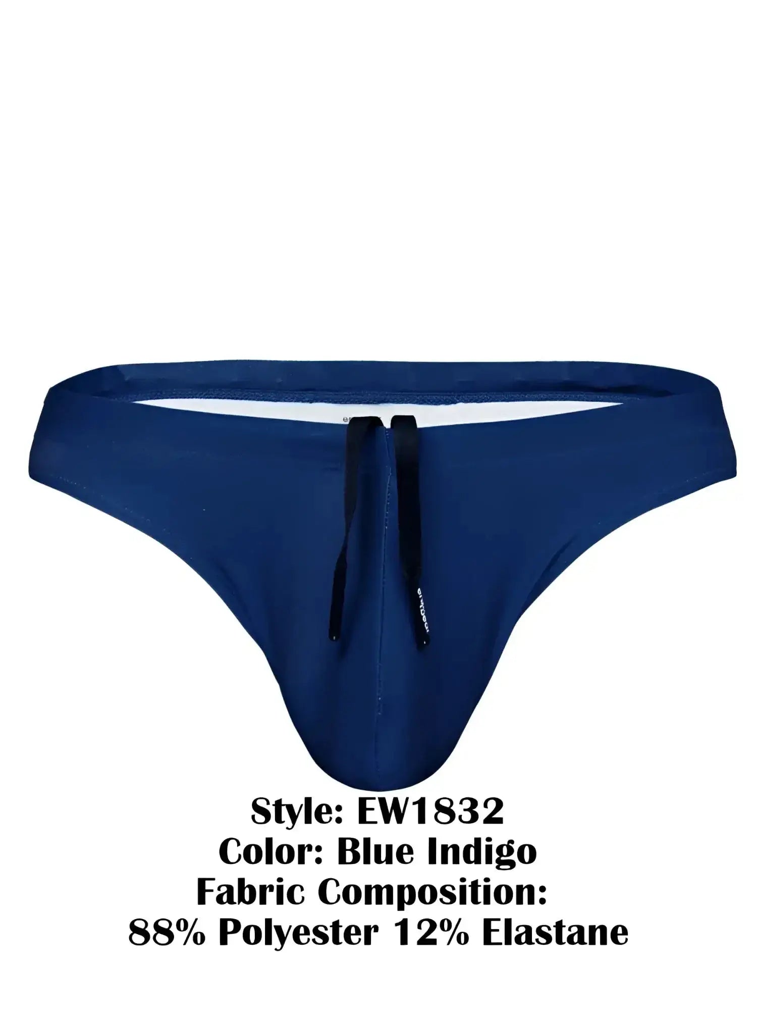 Front view of ErgoWear EW1832 X4D SW swim thongs in Blue Indigo.