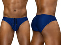 ErgoWear EW1833 X4D SW Swim Bikini in Blue Indigo, front and back views.