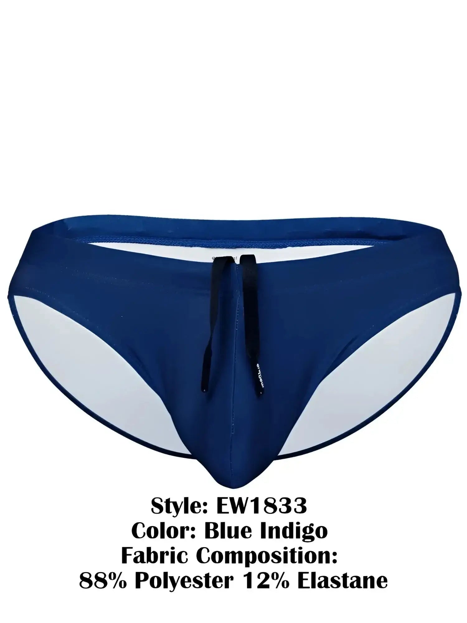 Front view of ErgoWear EW1833 X4D SW swim bikini in blue indigo.