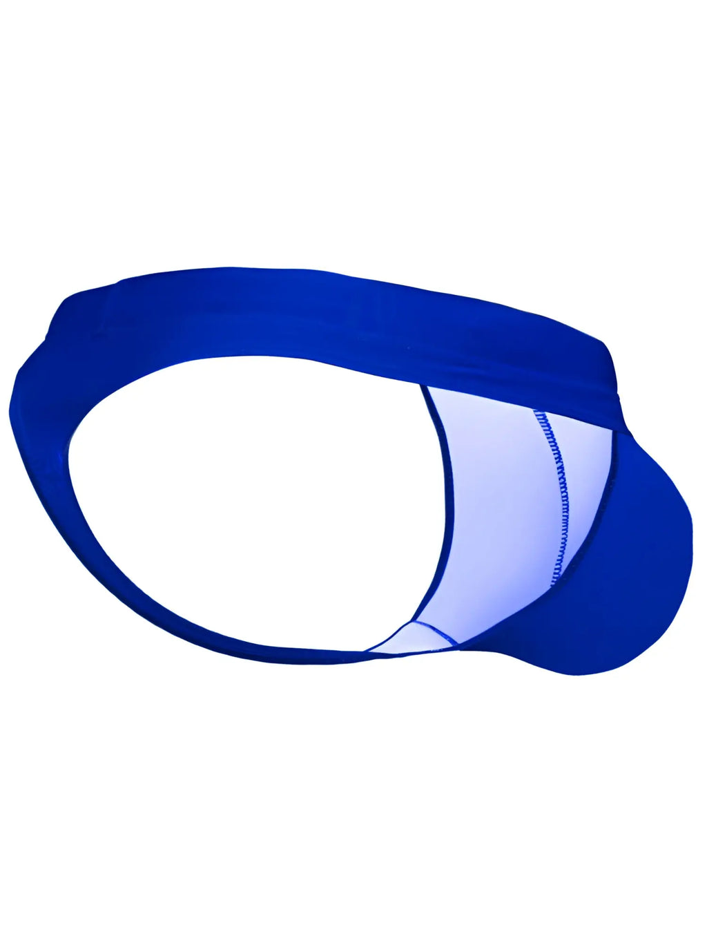 ErgoWear EW1834 X4D SW swim thong in Skydiver blue, studio product view of the side and pouch construction.