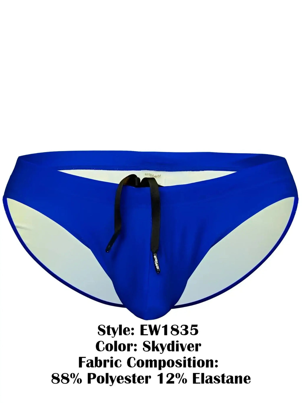 Front view of ErgoWear EW1835 X4D SW swim bikini in Skydiver blue.