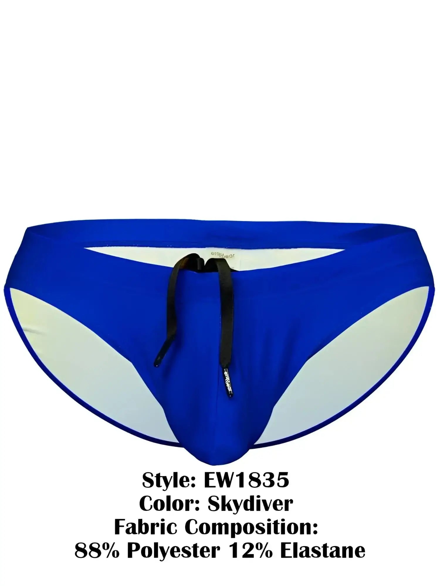 Front view of ErgoWear EW1835 X4D SW swim bikini in Skydiver blue.