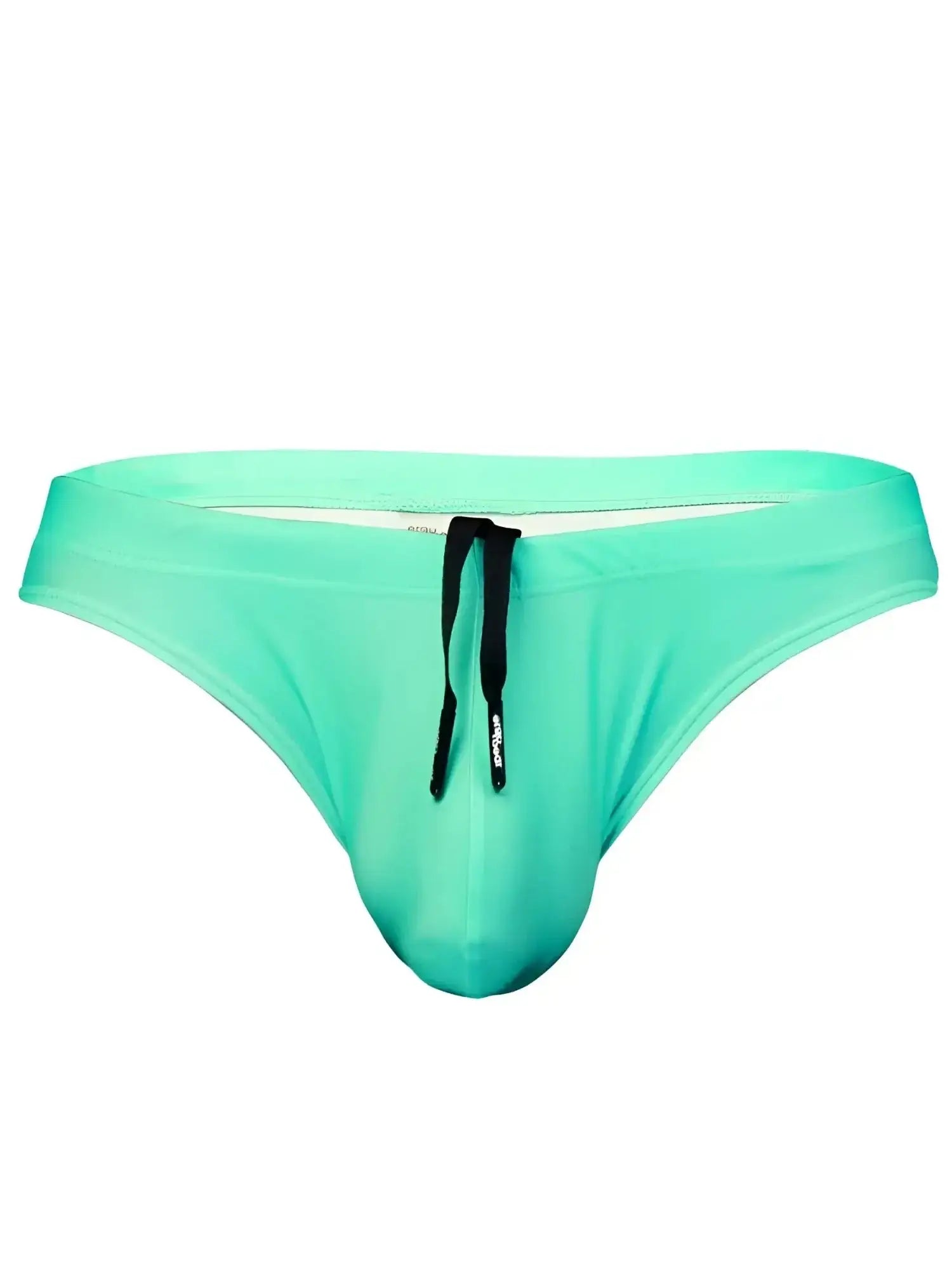 Front view of ErgoWear EW1836 X4D SW swim thong in aqua.