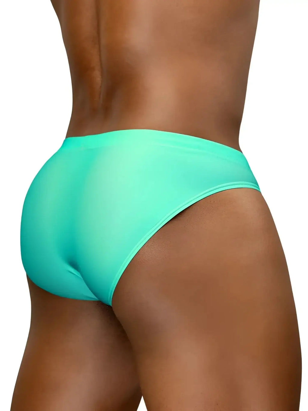 ErgoWear EW1837 X4D swim bikini in aqua, back view on a model.