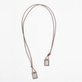 CA-RIO-CA Our Lady of the Carmel Scapular with brown leather cord - Men's Necklace - Male Jewelry