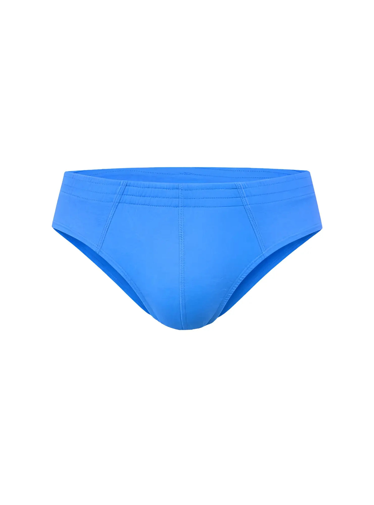Bright blue essential cotton brief with smooth stretchy fabric and subtle seam detailing for comfortable wear
