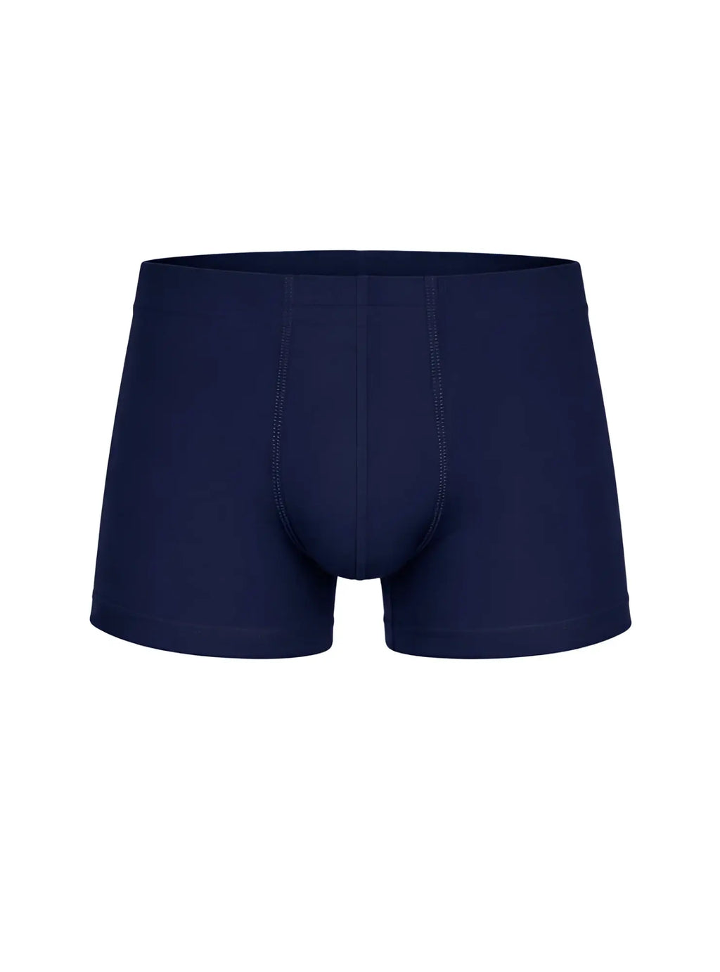 Navy blue cotton essential trunk briefs with smooth seamless design and reinforced stitching for comfort and durability