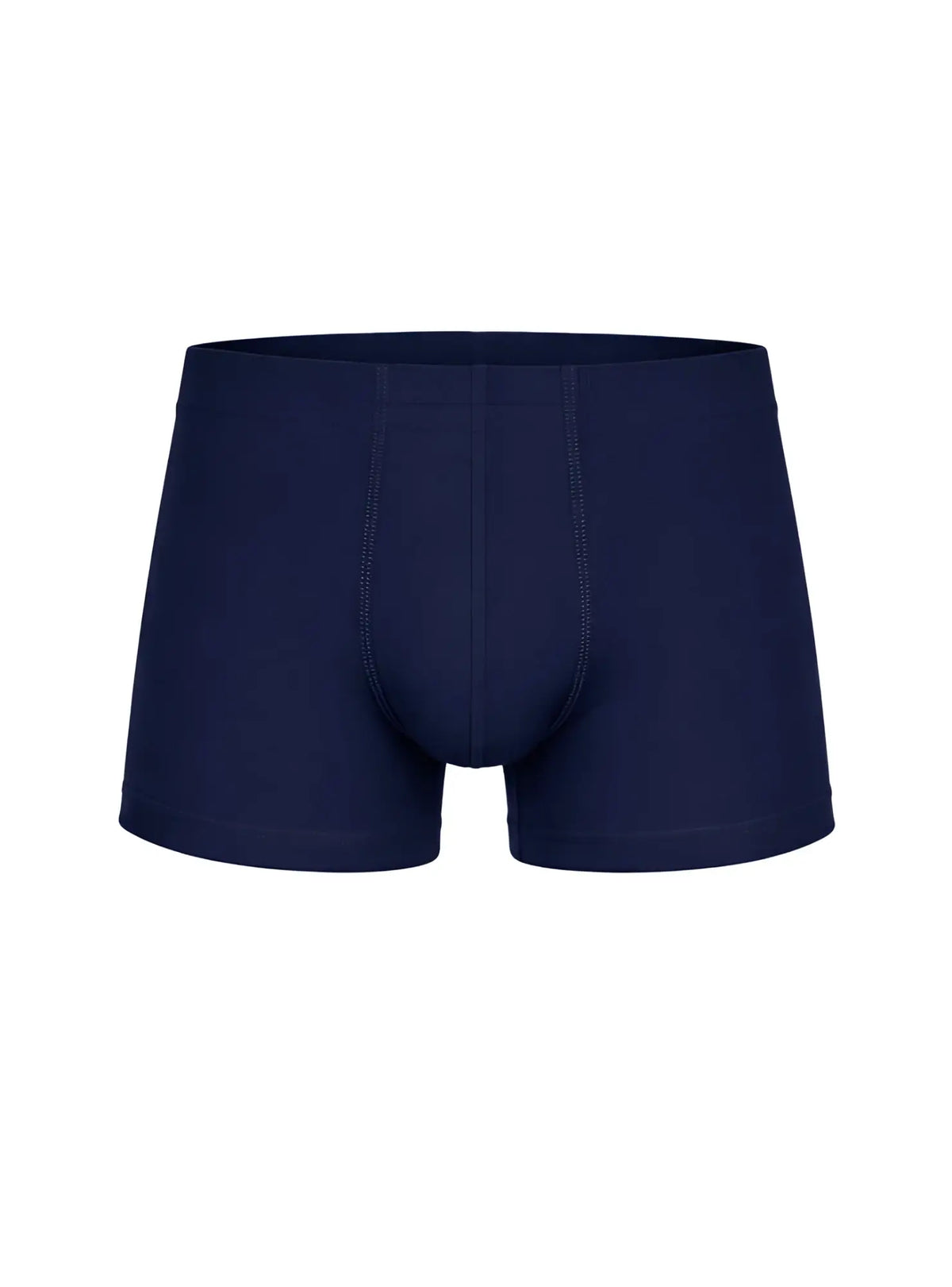 Navy blue cotton essential trunk briefs with smooth seamless design and reinforced stitching for comfort and durability