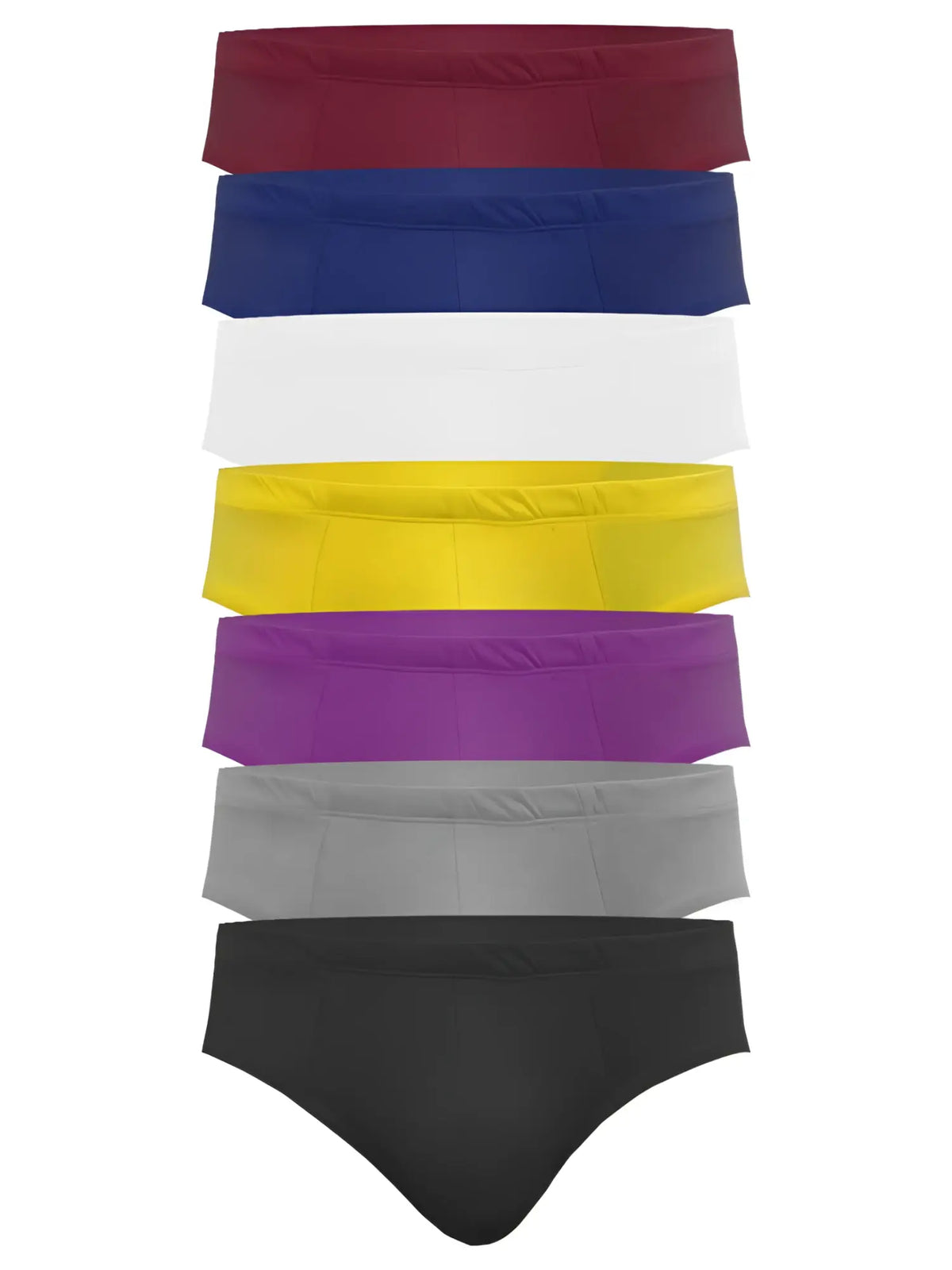Everyday color contour basic brief 7-pack featuring seven pairs of seamless multi-colored briefs.