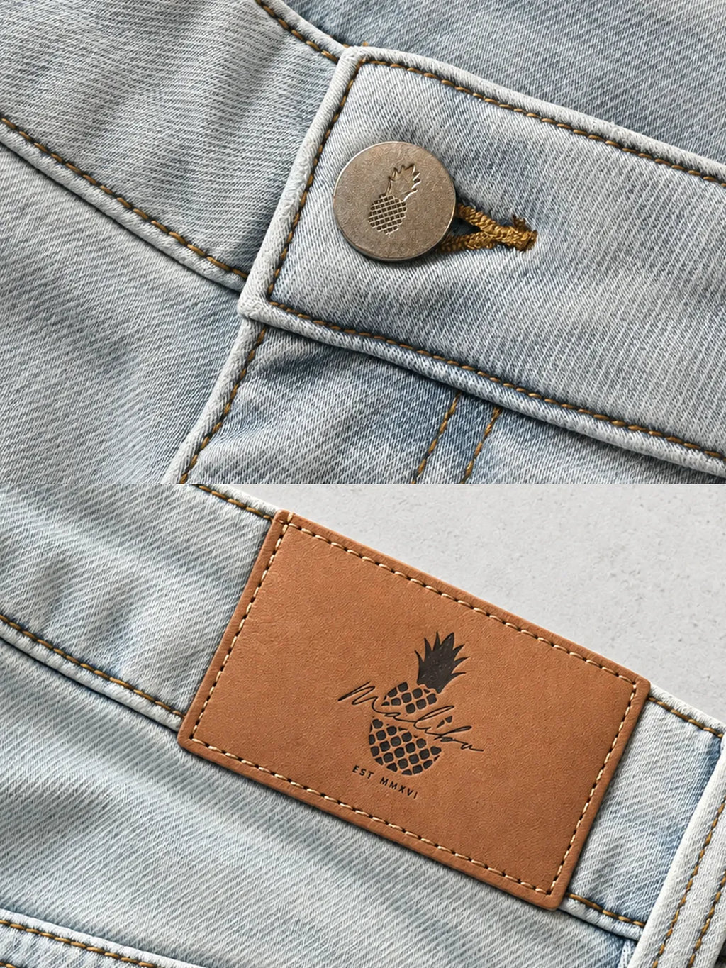 JJ Malibu Men's In-Your-Dreams 3.5" Denim Short Shorts - Hazy Blue