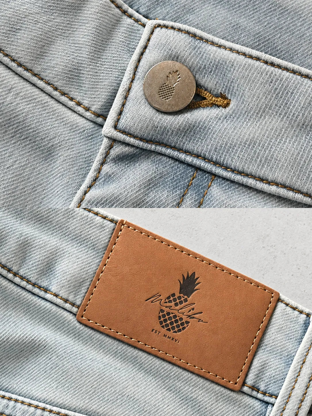 JJ Malibu Men's In-Your-Dreams 3.5" Denim Short Shorts - Hazy Blue