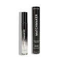 Black and clear glass roll-on perfume bottle with silver gradient label by matchmaker eye of love pheromone spray 10ml