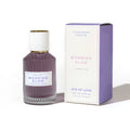 A sleek ribbed glass bottle of Eye of Love pheromone body spray morning glow with white cap and gold accents 50ml