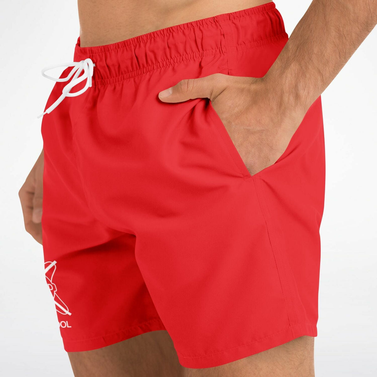 Maris Equi Hawkins Pool Life Guard Billy Costume Men's Mid-Length Swim Shorts