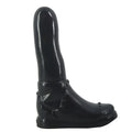 Faak boot dildo black rubber boot with studded detailing for a bold and edgy look
