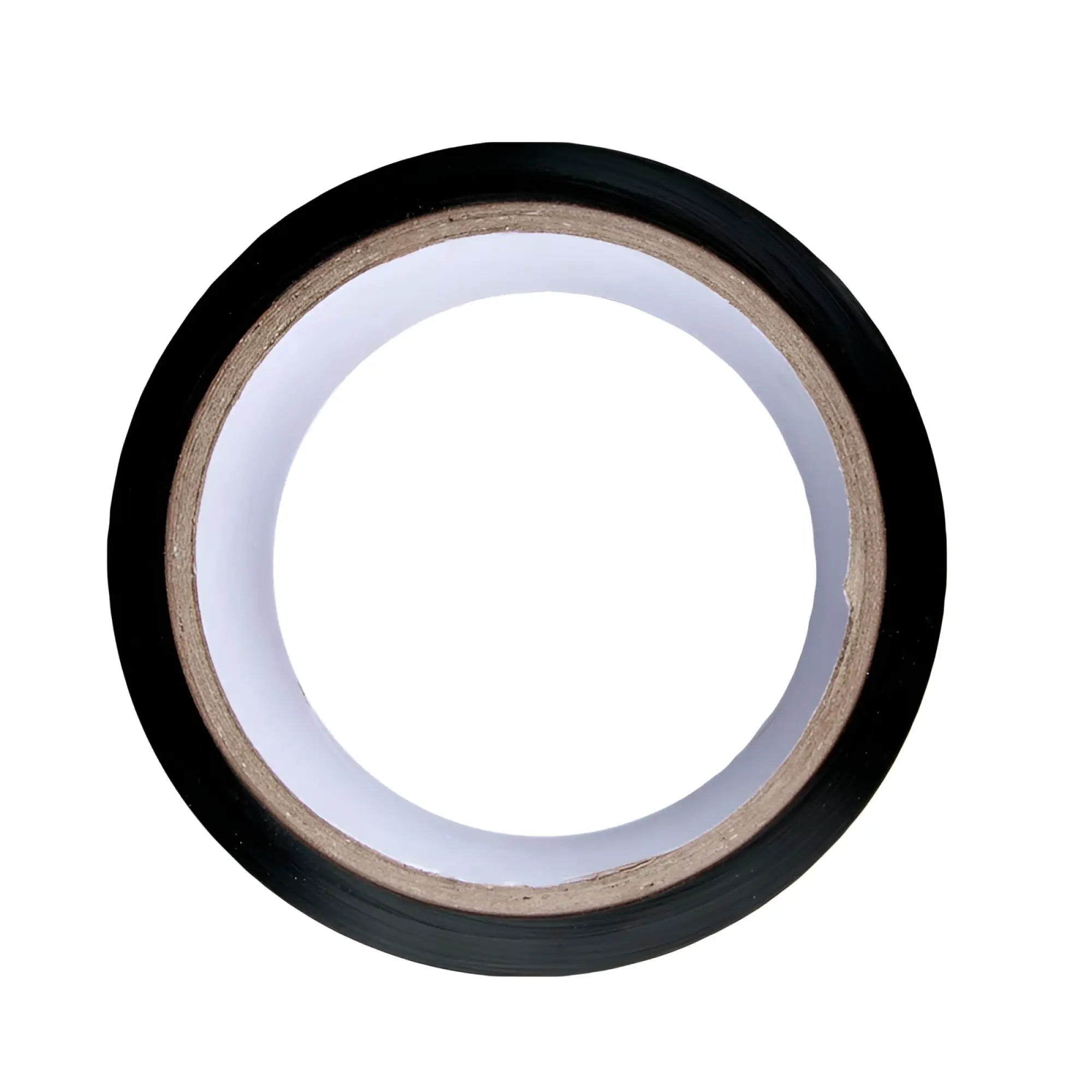 Fetish collection bondage tape black made of black adhesive material wound around a cardboard core