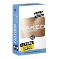 Four seasons naked classic condoms 12 pc white and blue box with gold window showing brand name