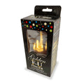 Genie golden fu finger trophy desk ornament in gold metal inside a black box with colorful polka dots